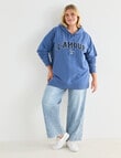 Denim Republic Curve L'Amour Applique Hoodie, Denim product photo View 03 S