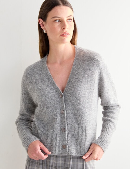 Jigsaw Kindred Cardigan, Silver Marle product photo View 05 L