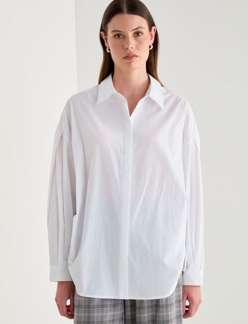 Jigsaw Audrey Shirt, White product photo View 05 L