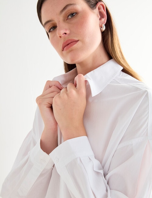 Jigsaw Audrey Shirt, White product photo View 06 L
