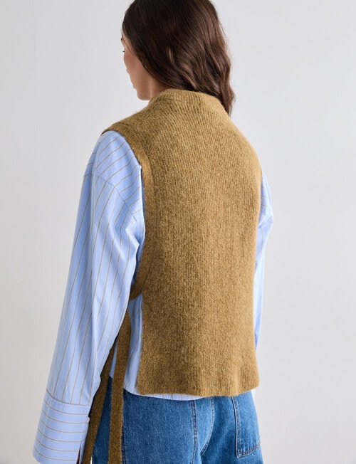 Mineral Duke Alpaca Blend Tabard, Tan product photo View 02 L