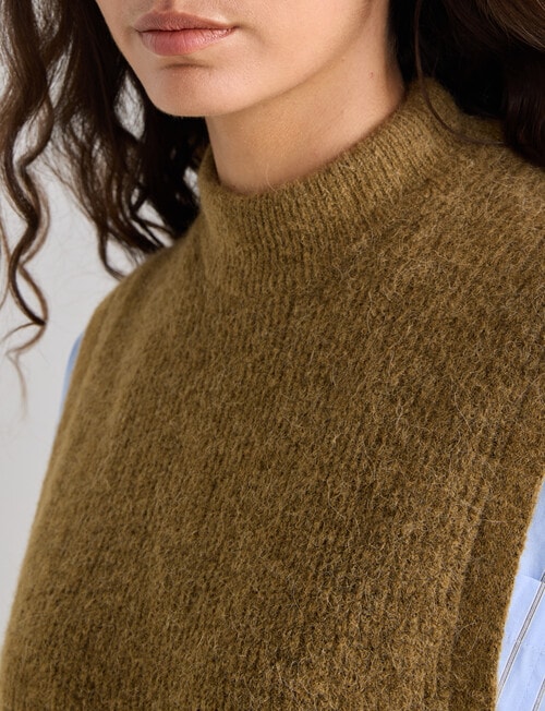 Mineral Duke Alpaca Blend Tabard, Tan product photo View 05 L