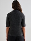 Mineral Polo Alpaca Blend Tee, Charcoal product photo View 02 S