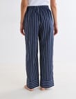 Whistle Sleep Cotton Straight Leg Pant, Navy Stripe product photo View 02 S