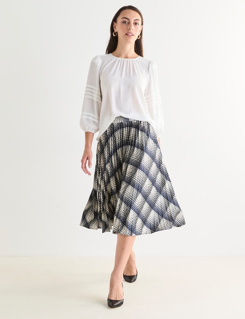 Oliver Black Three Quarter Sleeve Detail Top, Ivory product photo View 03 L