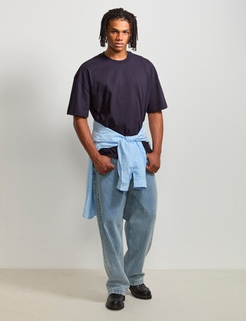 AIR SPACE Oversized Tee, Navy product photo