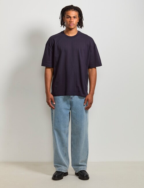 AIR SPACE Oversized Tee, Navy product photo View 06 L