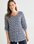 Line 7 Glow Crushed Top, Blue Pattern product photo