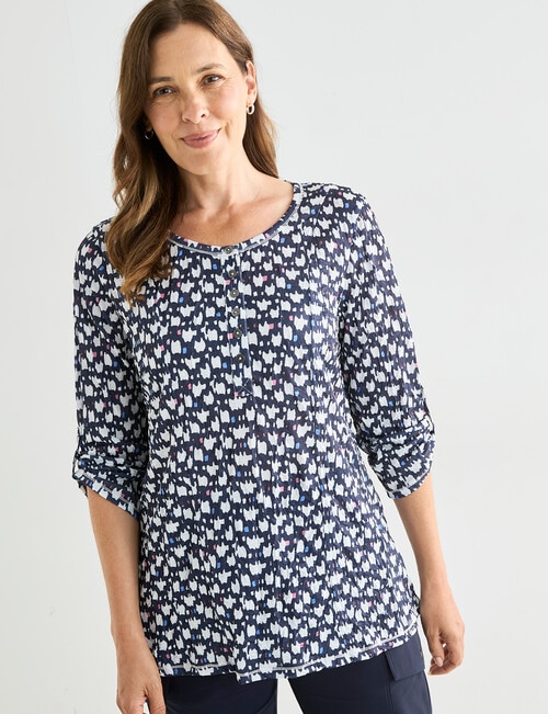 Line 7 Glow Crushed Top, Blue Pattern product photo