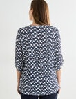 Line 7 Glow Crushed Top, Blue Pattern product photo View 02 S