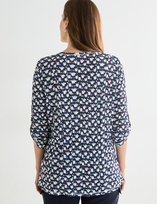 Line 7 Glow Crushed Top, Blue Pattern product photo View 02 L