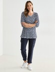 Line 7 Glow Crushed Top, Blue Pattern product photo View 03 S