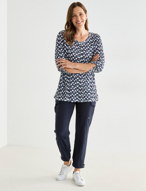 Line 7 Glow Crushed Top, Blue Pattern product photo View 03 L