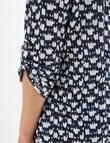Line 7 Glow Crushed Top, Blue Pattern product photo View 08 S