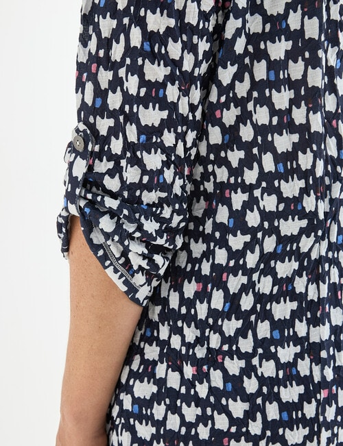 Line 7 Glow Crushed Top, Blue Pattern product photo View 08 L