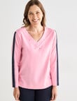 Line 7 Long Sleeve Reframe Top, Candy Pink product photo View 05 S