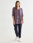 Line 7 Bounty Pintuck Top, Pink Pattern product photo View 03 S