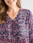 Line 7 Bounty Pintuck Top, Pink Pattern product photo View 04 S