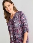 Line 7 Bounty Pintuck Top, Pink Pattern product photo View 05 S