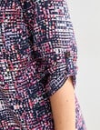 Line 7 Bounty Pintuck Top, Pink Pattern product photo View 06 S