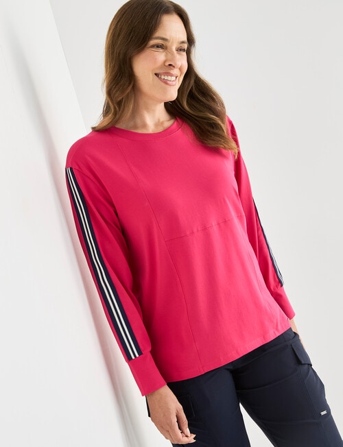 Line 7 Strive Jersey Top, Raspberry product photo