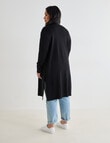 Studio Curve Longline Cardigan, Black product photo View 02 S