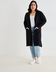 Studio Curve Longline Cardigan, Black product photo View 03 S