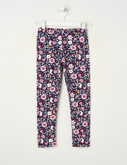 Mac & Ellie Woodland Floral Full Length Legging, Navy product photo