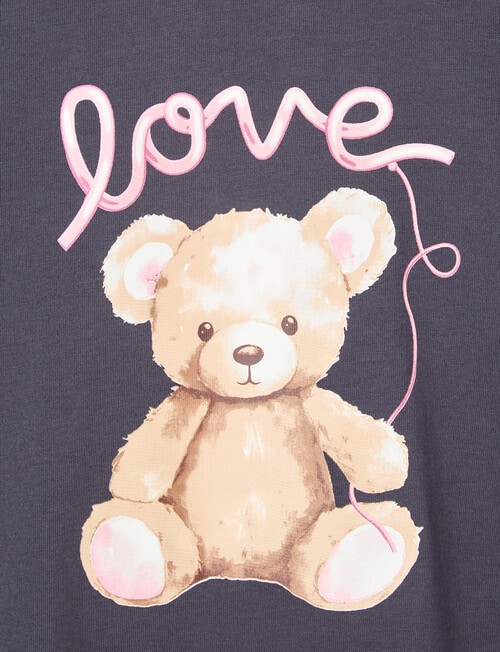 Mac & Ellie Balloon Teddy Long Sleeve Tee, Charcoal product photo View 02 L