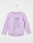 Mac & Ellie Ballet Slippers Long Sleeve Tee, Lilac product photo