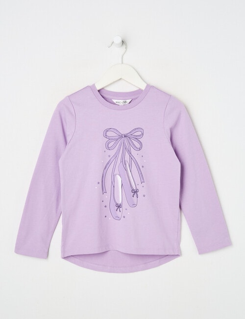 Mac & Ellie Ballet Slippers Long Sleeve Tee, Lilac product photo
