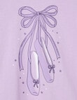 Mac & Ellie Ballet Slippers Long Sleeve Tee, Lilac product photo View 02 S