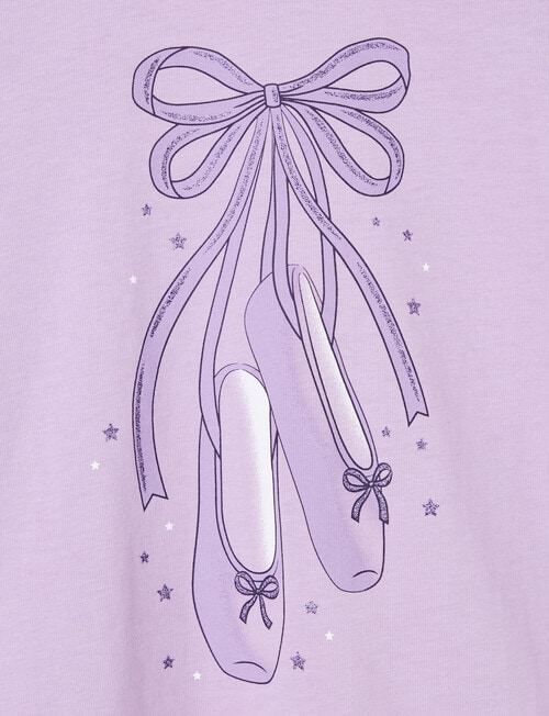 Mac & Ellie Ballet Slippers Long Sleeve Tee, Lilac product photo View 02 L