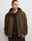 AIR SPACE Zip Thru Hooded Jacket, Green product photo View 02 S