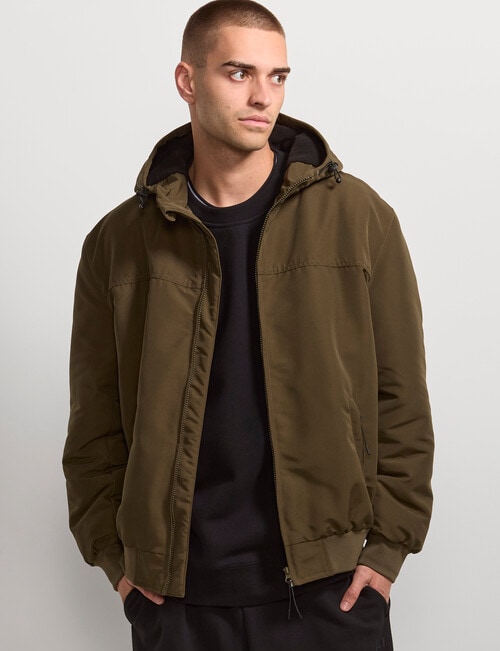 AIR SPACE Zip Thru Hooded Jacket, Green product photo View 02 L