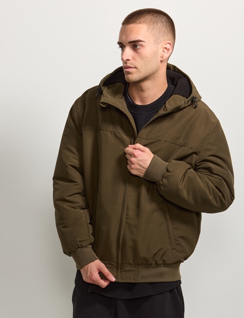 AIR SPACE Zip Thru Hooded Jacket, Green product photo View 06 L