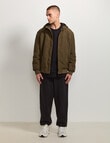 AIR SPACE Zip Thru Hooded Jacket, Green product photo View 10 S