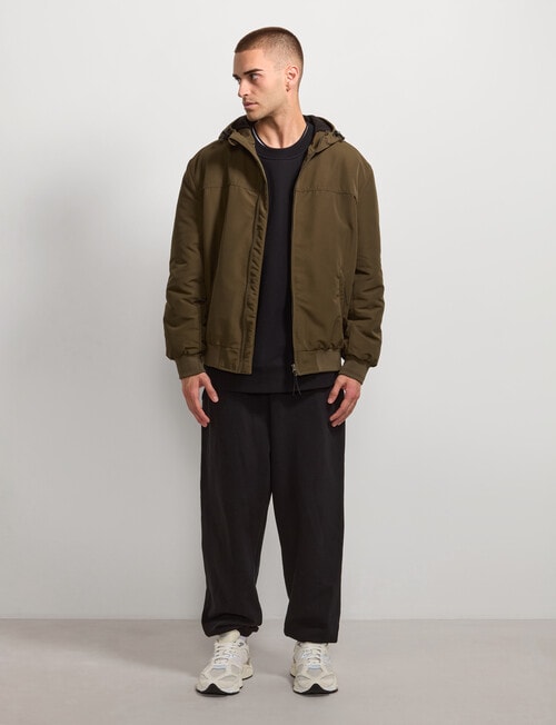 AIR SPACE Zip Thru Hooded Jacket, Green product photo View 10 L