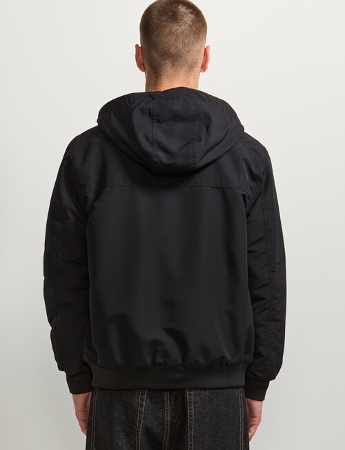 AIR SPACE Zip Thru Hooded Jacket, Black product photo View 03 L