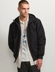 AIR SPACE Zip Thru Hooded Jacket, Black product photo View 05 S