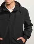 AIR SPACE Zip Thru Hooded Jacket, Black product photo View 06 S