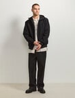 AIR SPACE Zip Thru Hooded Jacket, Black product photo View 07 S