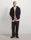 AIR SPACE Zip Thru Hooded Jacket, Black product photo View 07 S