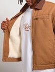 AIR SPACE Sherpa Jacket, Brown product photo View 05 S