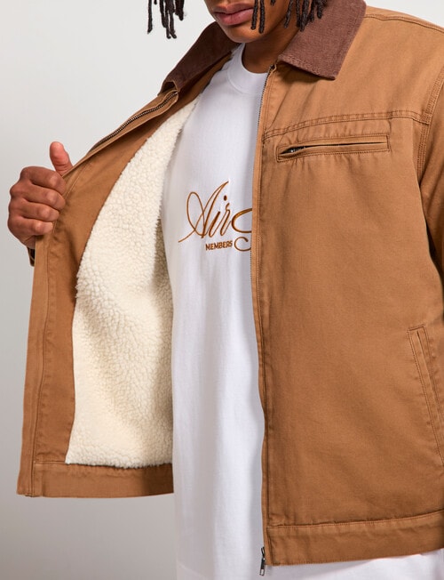 AIR SPACE Sherpa Jacket, Brown product photo View 05 L