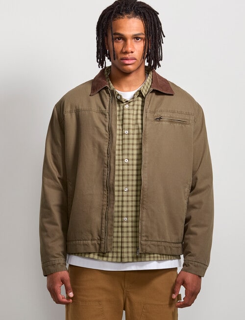 AIR SPACE Sherpa Jacket, Green product photo View 02 L