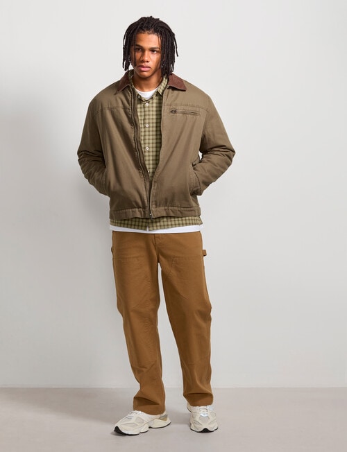 AIR SPACE Sherpa Jacket, Green product photo View 08 L