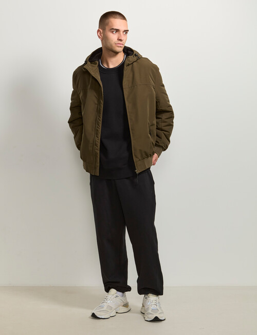 AIR SPACE Zip Thru Hooded Jacket, Green product photo