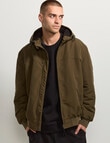 AIR SPACE Zip Thru Hooded Jacket, Green product photo View 02 S