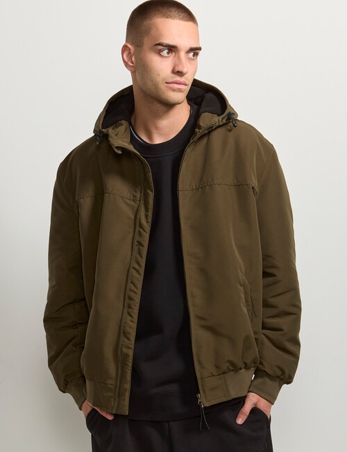 AIR SPACE Zip Thru Hooded Jacket, Green product photo View 02 L